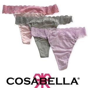 COSABELLA Hannah Cotton and Lace Thong Panties!
